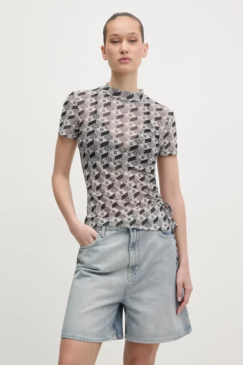 HUGO T-shirt Donna Grigio 3324838