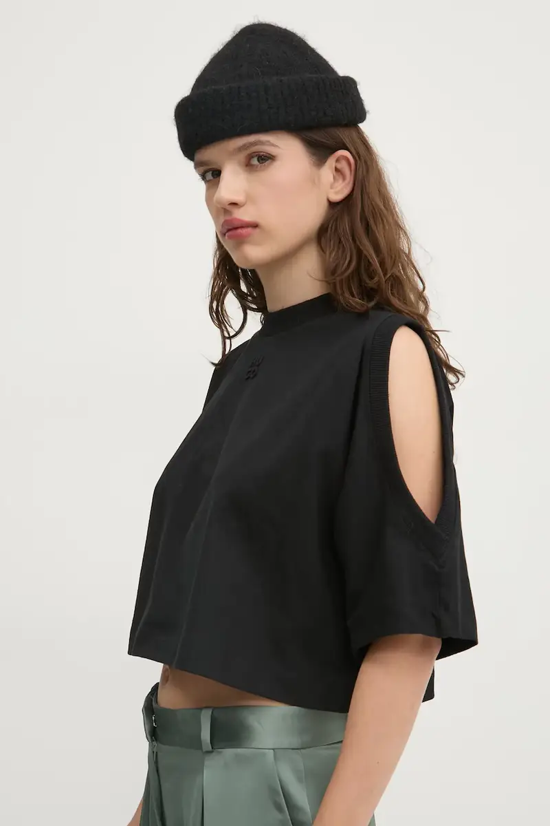 HUGO T-shirt Donna Nero 3327317