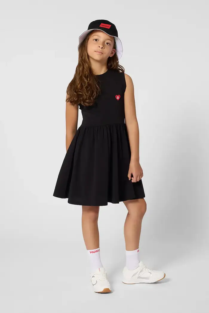 vestito di cotone bambina Nero