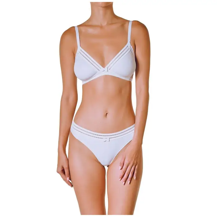 Huit Reggiseno donna in cotone Blanc