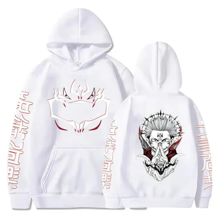 huiteng1 Felpe con Cappuccio 3D Anime Satoru Gojo Stampa Felpe per Bambini Prevalente Streetwear Harajuku Manga Felpa Unisex Abbigliamento