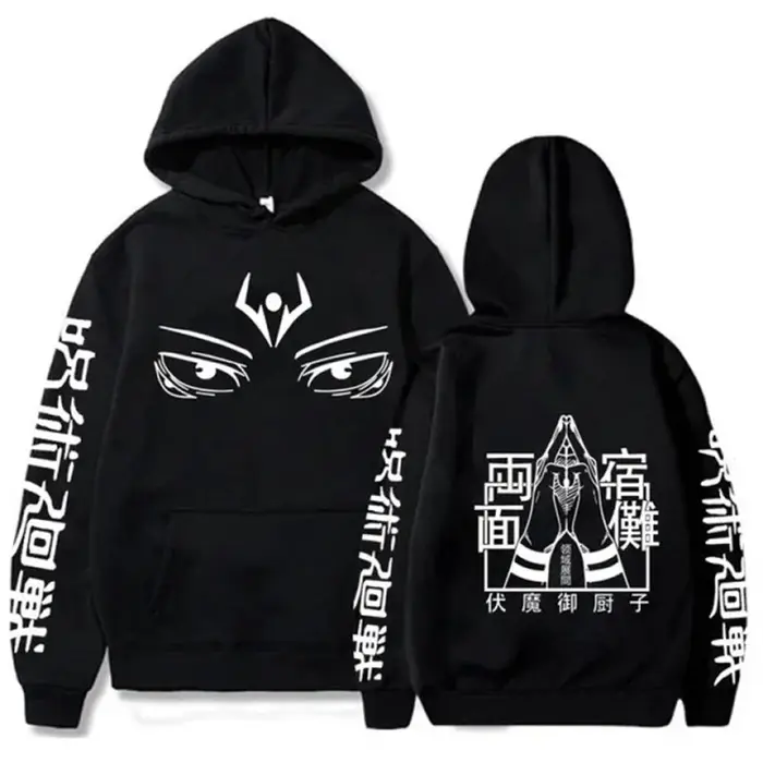 huiteng1 Felpe con Cappuccio 3D Anime Satoru Gojo Stampa Felpe per Bambini Prevalente Streetwear Harajuku Manga Felpa Unisex Abbigliamento miniatura 4