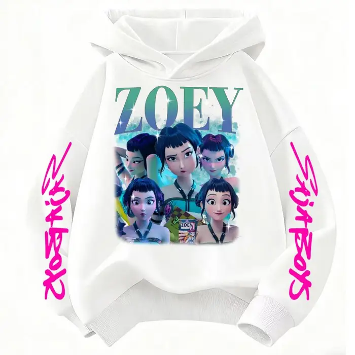 huiteng1 Merch di Zoey Huntrix Kpop Cacciatrice di Demoni Felpa con Cappuccio per Bambini Pullover Harajuku Top Felpa per Ragazza Regalo