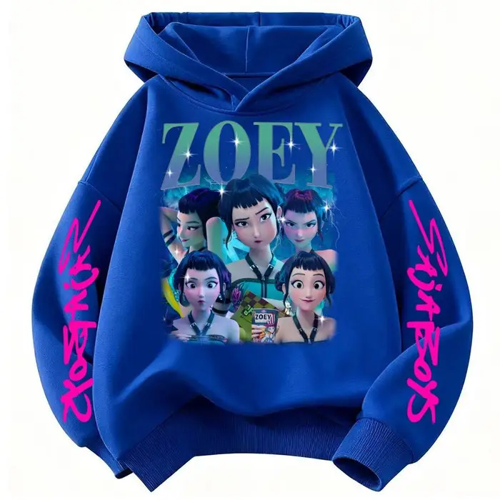 huiteng1 Merch di Zoey Huntrix Kpop Cacciatrice di Demoni Felpa con Cappuccio per Bambini Pullover Harajuku Top Felpa per Ragazza Regalo