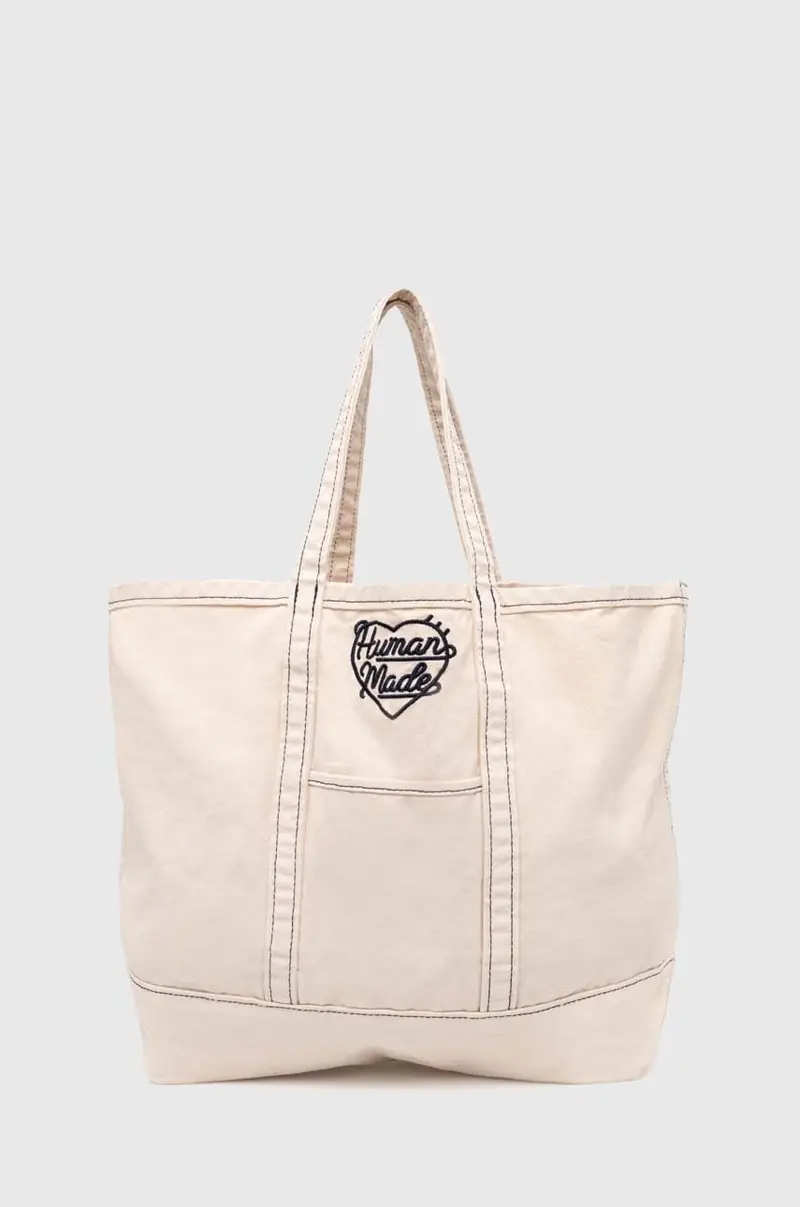 Human Made borsetta Garment Dyed Tote Bag colore beige HM27GD037