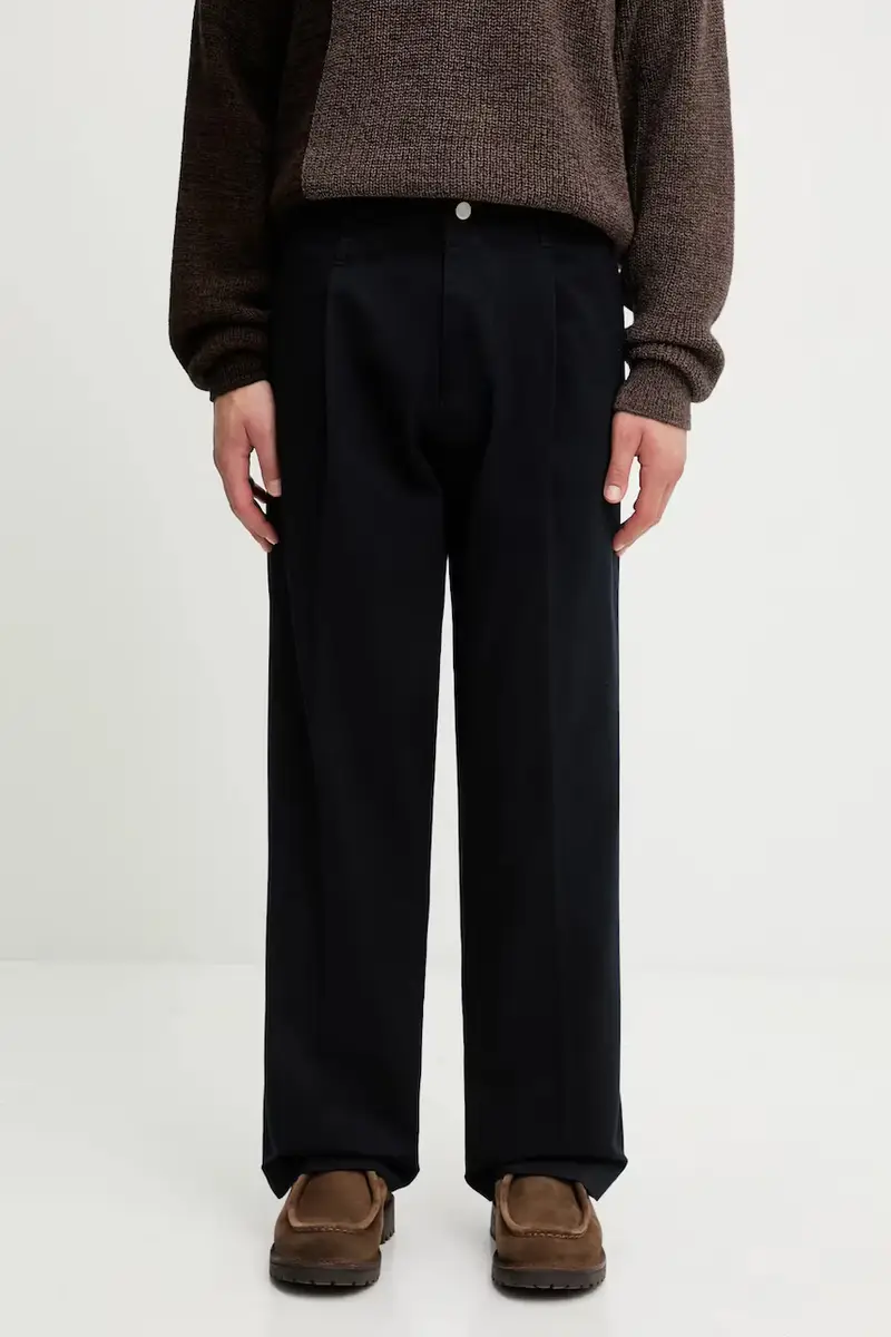 Human Made pantaloni in cotone SKATER uomo colore blu navy HM30PT013