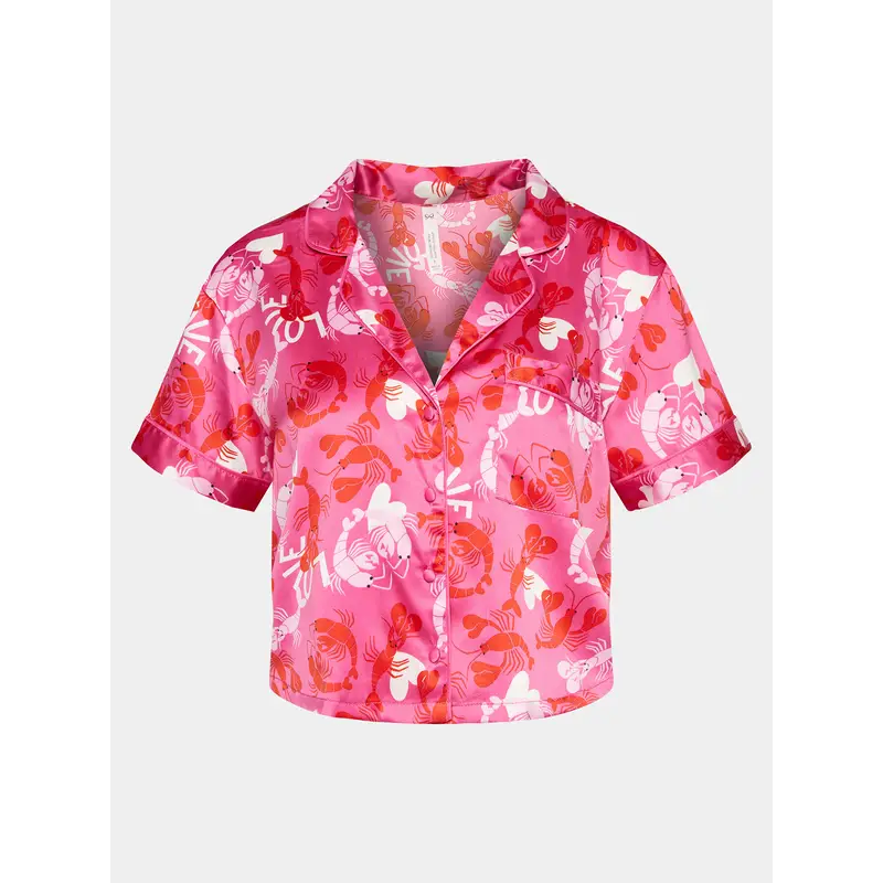 Hunkemöller Maglietta del pigiama Peppers 205076 Rosa Relaxed Fit