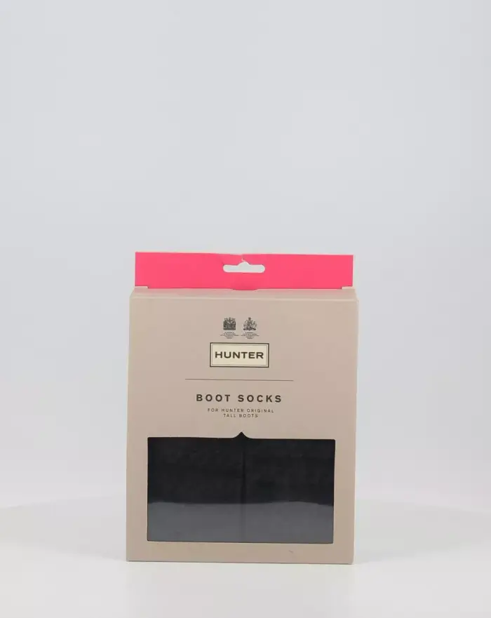 Hunter Calze RECYCLED MINI CABLE BOOT TALL Nero Misurare - L, Colore - Nero