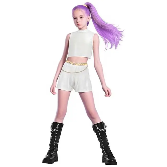 I Kpop Bambini Ragazze Film Kpop Mira Costume Cosplay Stampa Cacciatori di Demoni Zoey Rumi Cosplay Carnevale Abiti da Spettacolo Bambina