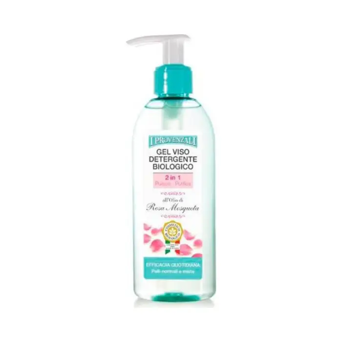 I provenzali Gel Viso Detergente Biologico 2in1 allOlio di Rosa Mosqueta 150 ml