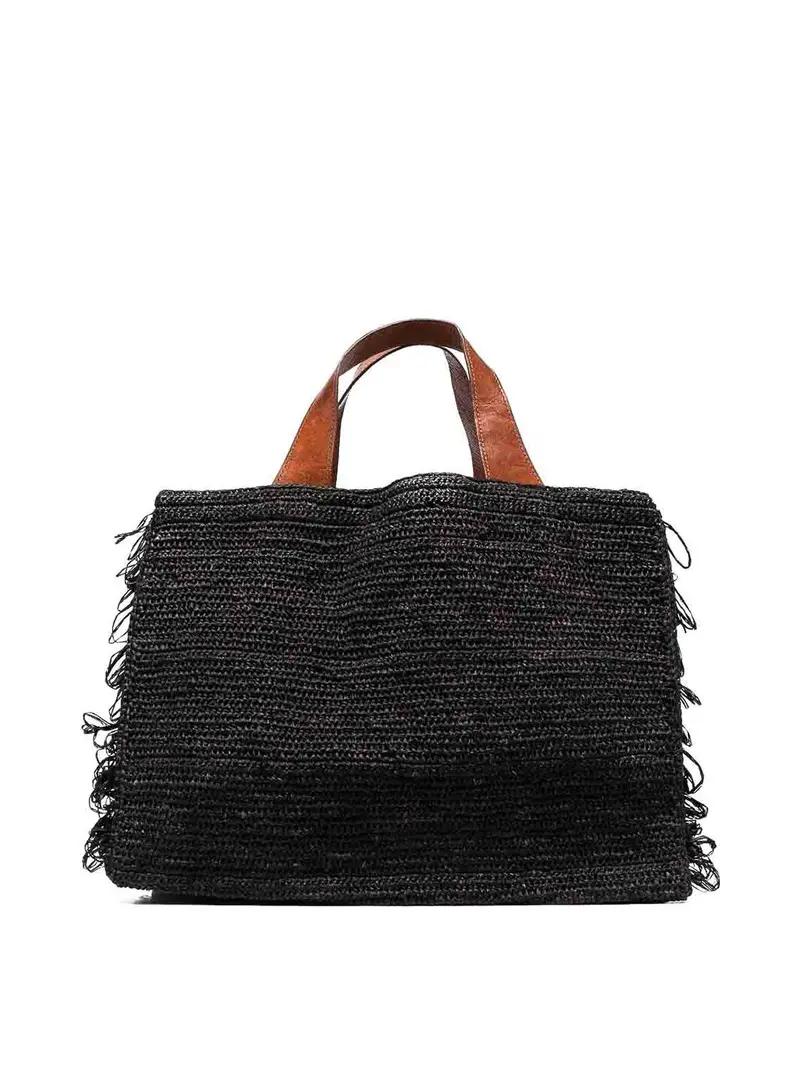Ibeliv Borsa in rafia Nero