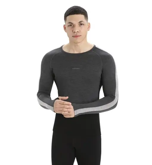 Icebreaker 200 ZoneKnit Merino - maglietta tecnica manica lunga - uomo Black