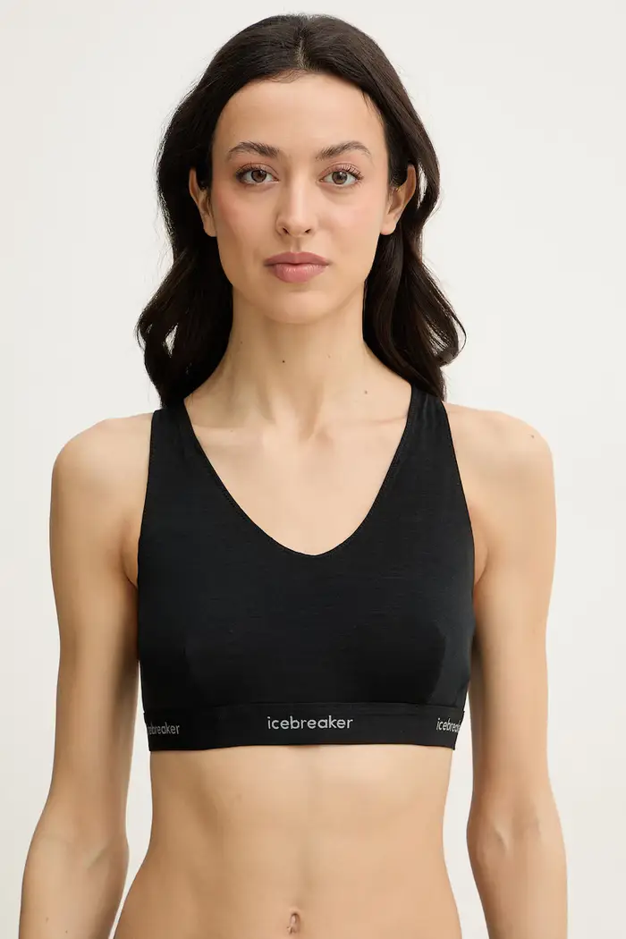 Icebreaker da donna con lana merino Racerback Nero
