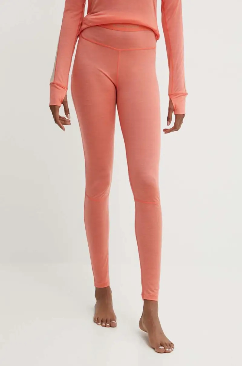Icebreaker leggins funzionali 125 ZoneKnit colore arancione IB0A56H6B751