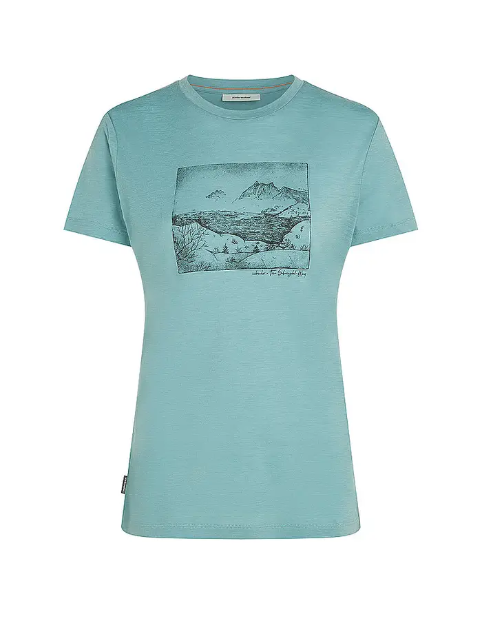 Icebreaker Maglietta funzionale da donna Lake View 150 Tech-Lite menta