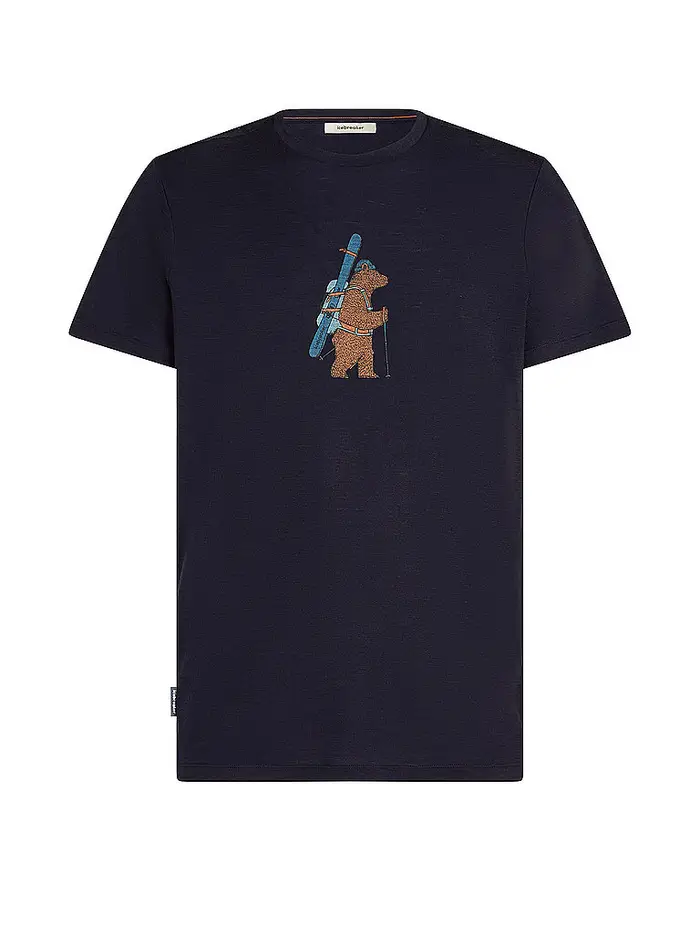 Icebreaker Maglietta tecnica da uomo Bear Tour 150 blu