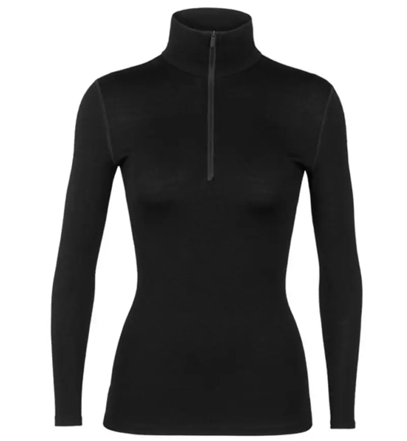Icebreaker Merino 260 Tech Half Zip - maglietta tecnica a maniche lunghe - donna Black