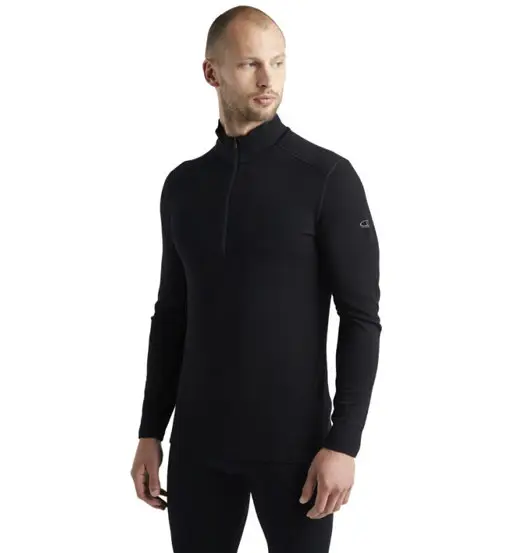 Icebreaker Merino 260 Tech Half Zip - maglietta tecnica a maniche lunghe - uomo Black