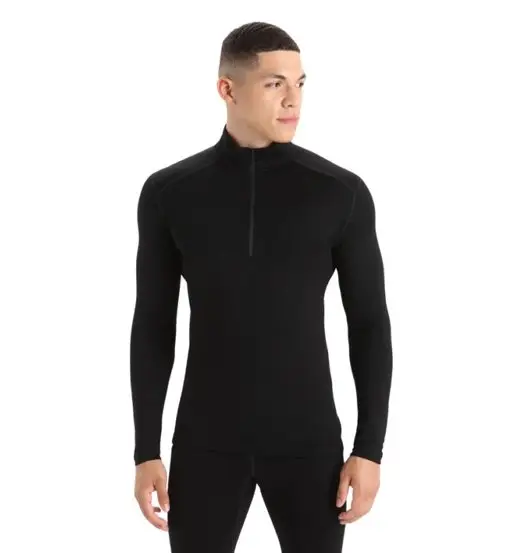 Icebreaker Merino 260 Tech Half-Zip-Thermo - maglia maniche lunghe - uomo Black