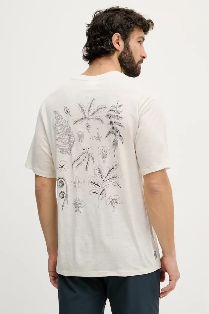 Icebreaker T-shirt da trekking da uomo in lana merino Relax Beige
