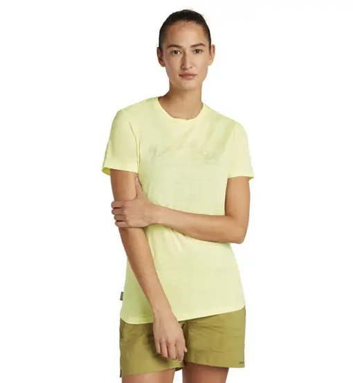 Icebreaker W Merino150 Tech Lite Airbourne Squirrel - T-shirt - donna Yellow
