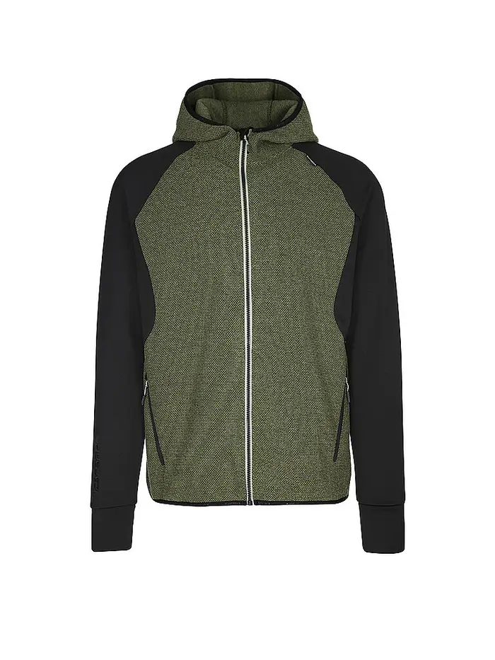 icepeak Giacca in pile da uomo Baltimore Hoodie oliva