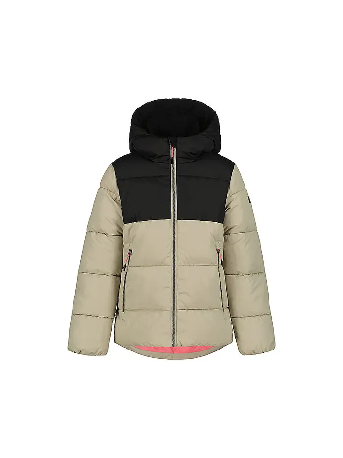 icepeak Giacca invernale da ragazza Kirn con cappuccio e stampa beige