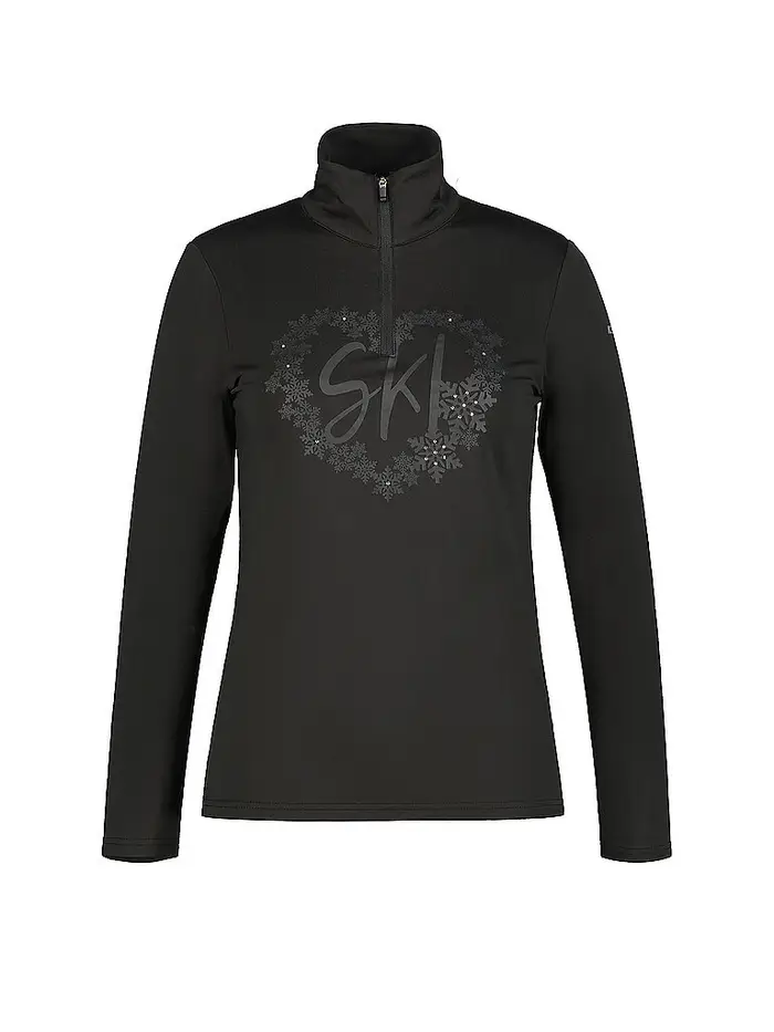 icepeak Zipshirt intimo da donna Ellenton nero