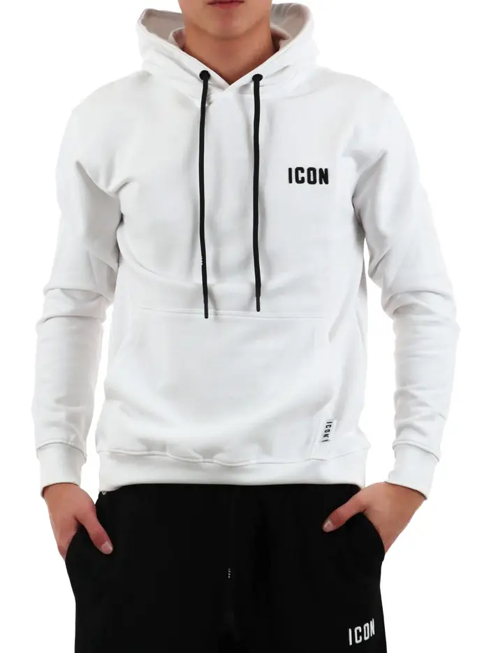 felpa cappuccio icon da uomo - bianco