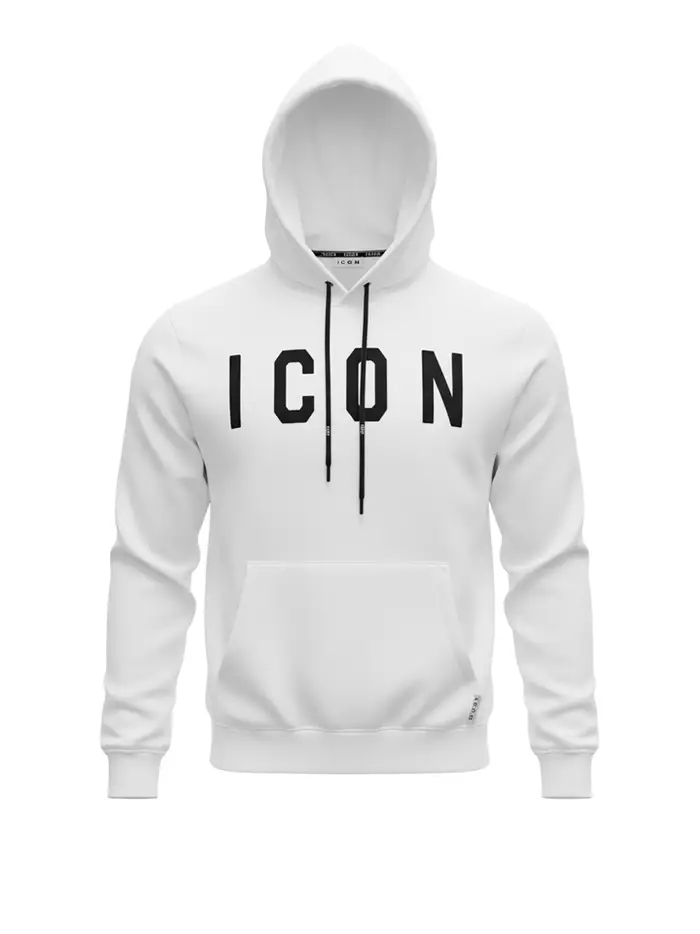 felpa cappuccio icon da uomo - bianco