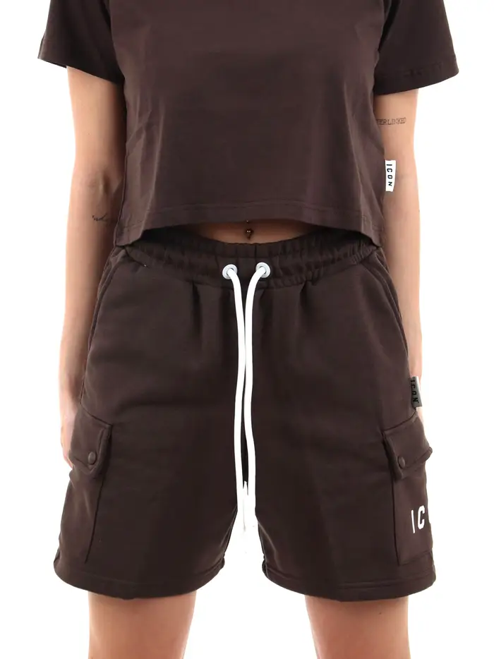 shorts sportivi icon da donna - marrone