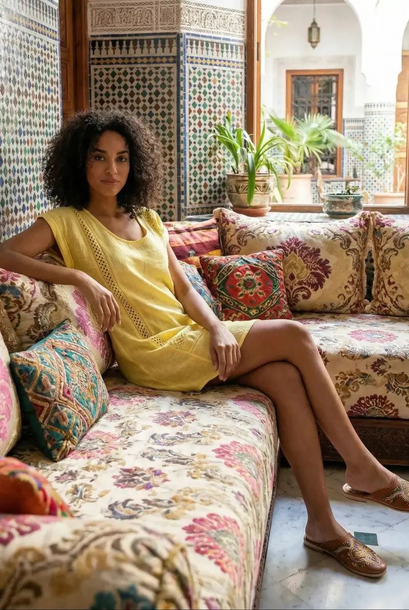 Iconique ABITO CON INTARSI | Colore Giallo