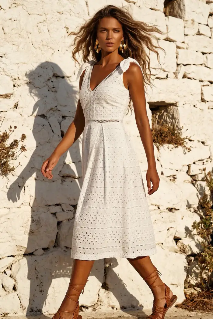 Iconique ABITO IN PIZZO SANGALLO | Colore Bianco