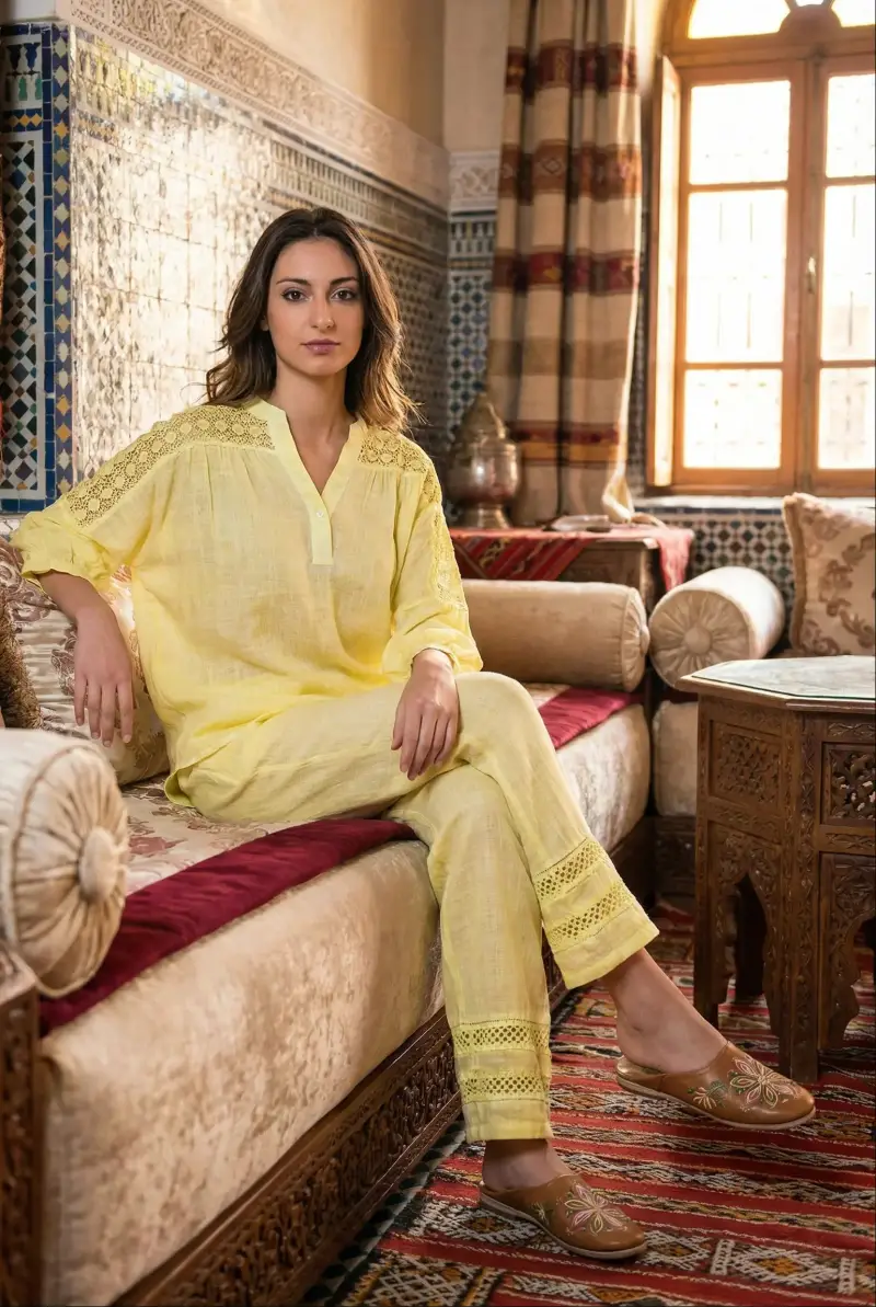 Iconique PANTALONI CON INTARSI | Colore Giallo