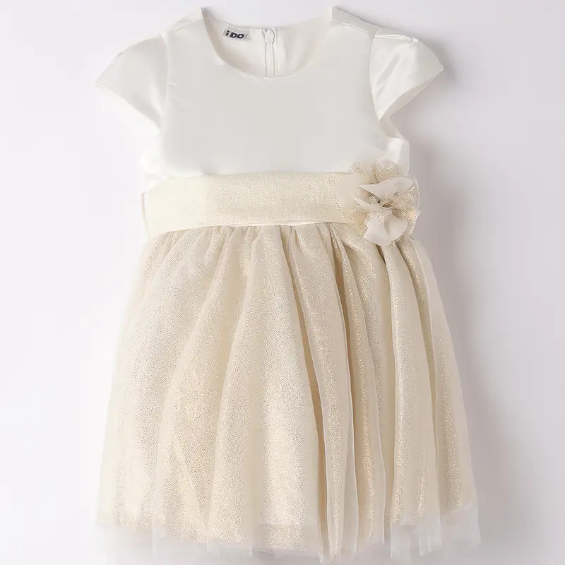 Ido Abito cerimonia manica corta 4b341 bambina off white