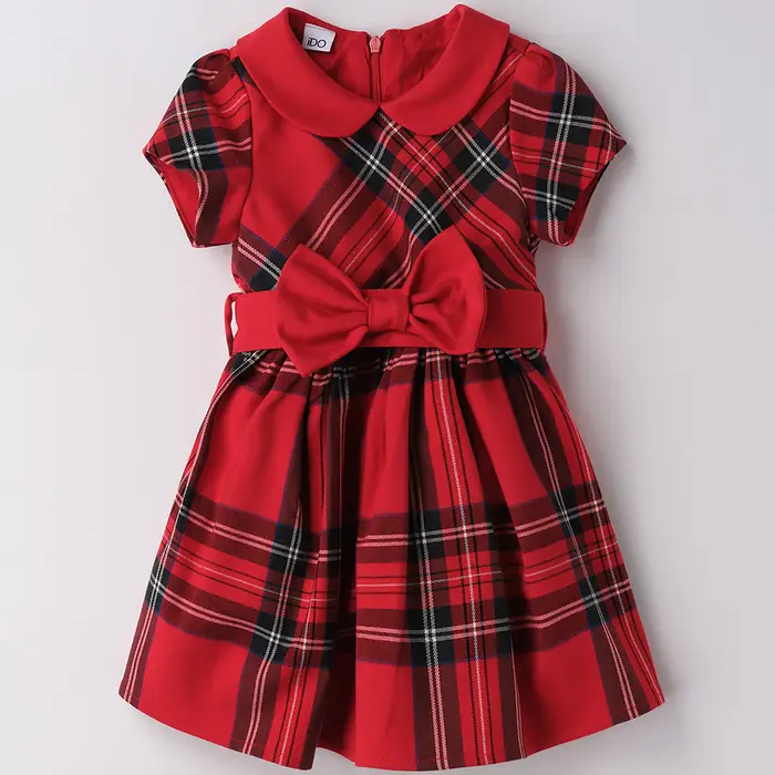 Ido Abito fantasia scozzese 4f377 bambina rosso