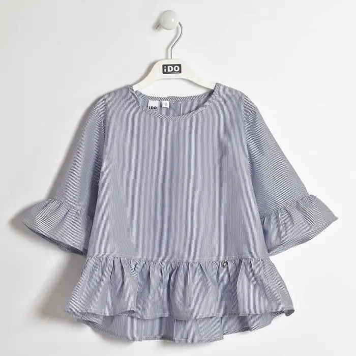 Ido Camicia manica a trombetta 4w491 ragazza - navy