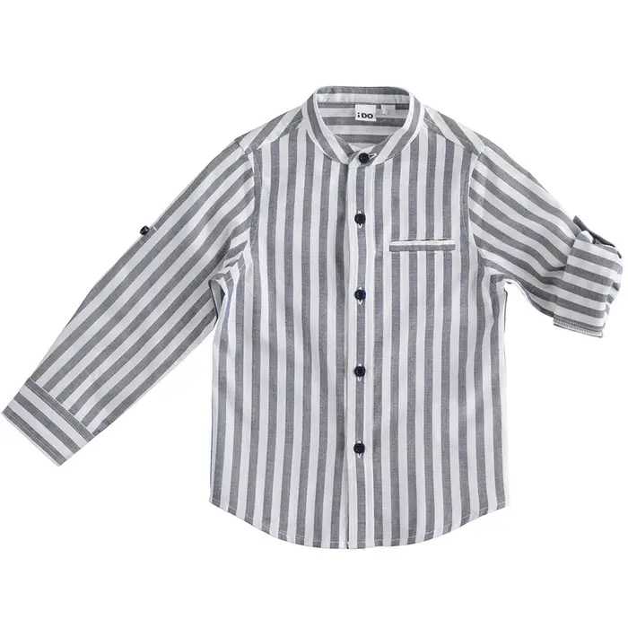 Ido Camicia rigata 4 4201 fresco cotone per bambino navy