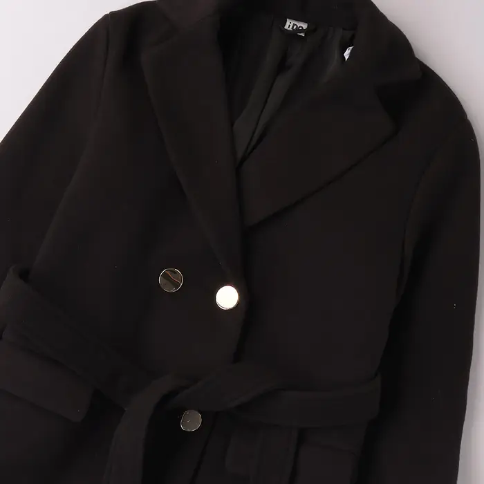 Ido Cappotto lungo tinta unita 4a937 ragazza nero