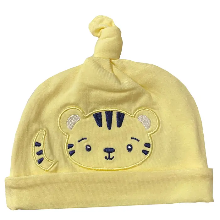 Ido Cuffia in cotone 4 4907 primi giorni per neonato giallo