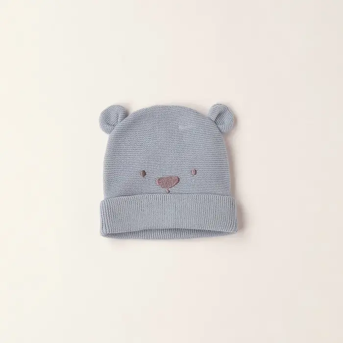 Ido Cuffietta tricot orsetto 4g905 neonato mini light blue