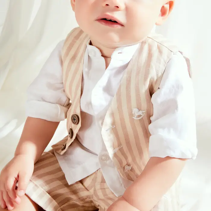 Ido Gilet Neonato Beige 4649290