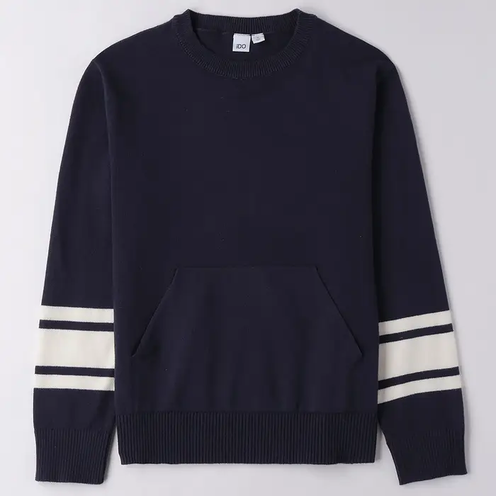 Ido Maglione tricot con tasca marsupio 4f391 ragazzo navy