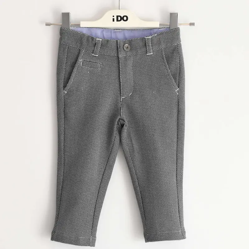 Ido Pantalone da cerimonia microfantasia 4j240 per bambino bianco blu