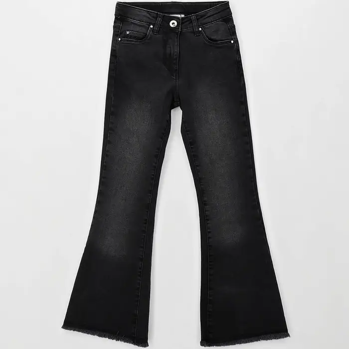 Ido Pantalone denim a zampa 4g727 ragazza lavato chiarissimo