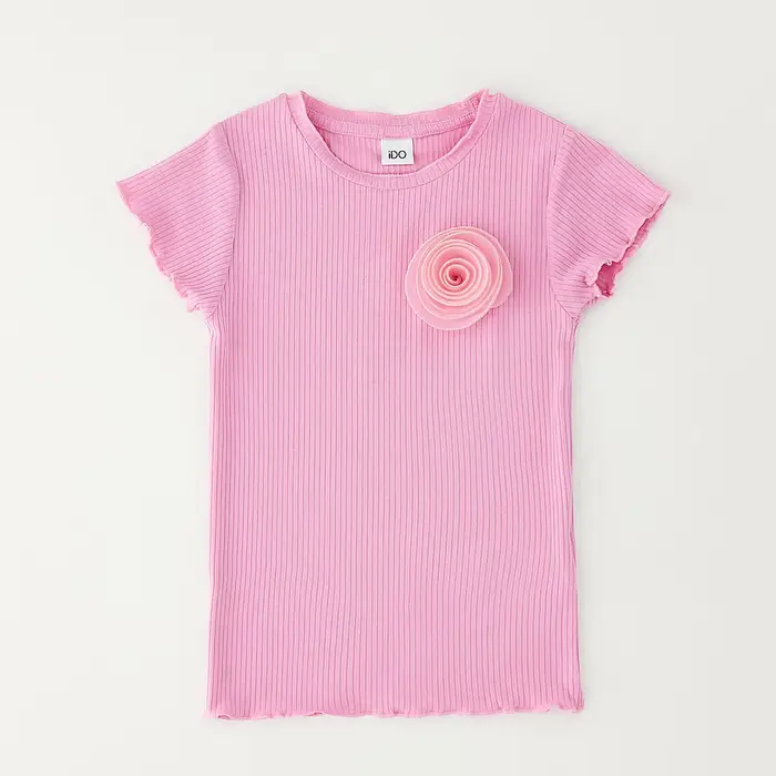 Ido T-shirt Bambina Beige 4675673