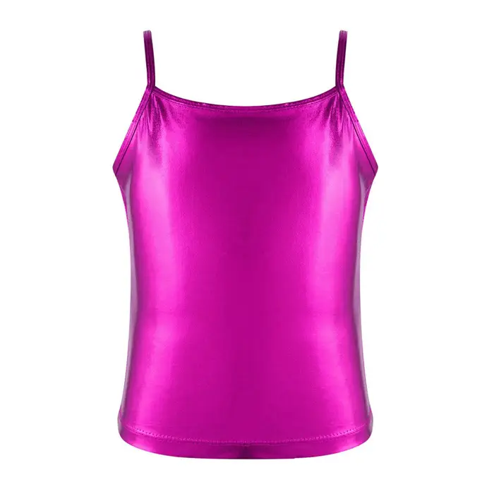 iEFiEL Canottiera da bambina per bambina, ginnastica, sportiva, senza maniche, con spalline per spaghetti, top casual 12-14 Years colore