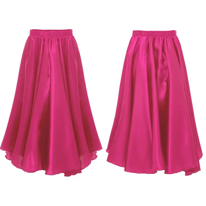iEFiEL Gonna lunga a mezza lunghezza per bambina, cintura elastica, gonne da ballo stile corrida spagnola per spettacoli teatrali 3-4 Years