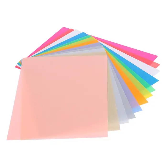 12 Pezzi Fogli di Film Termoretraibile Colorati Portachiavi Fai da Te Accessori Fatti a Mano 14 5x20cm