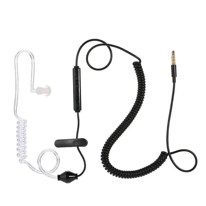 Igeteck Cuffie multifunzione intelligenti e intelligenti, anti-radiazioni, gancio per l orecchio singolo, auricolare stereo da 3,5 mm nero
